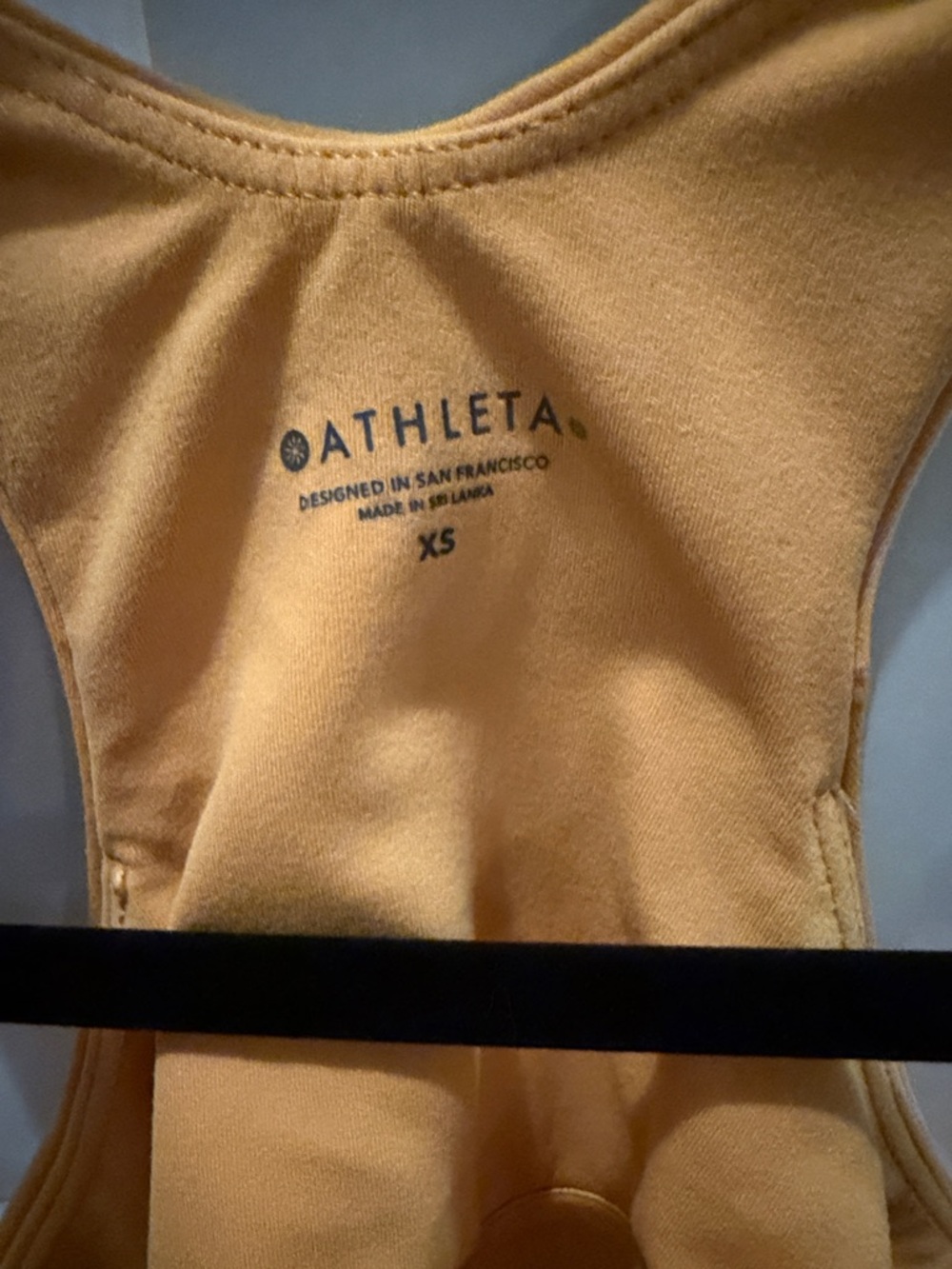 Athleta Women’s Sleeveless Crop Tank Top - sports bra Mustard Yellow size XS - Picture 2 of 3